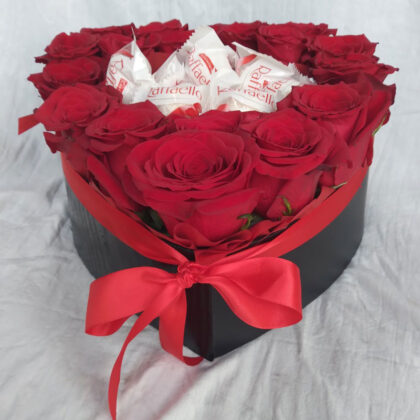 Slatki Srce Box Ruže i Raffaello